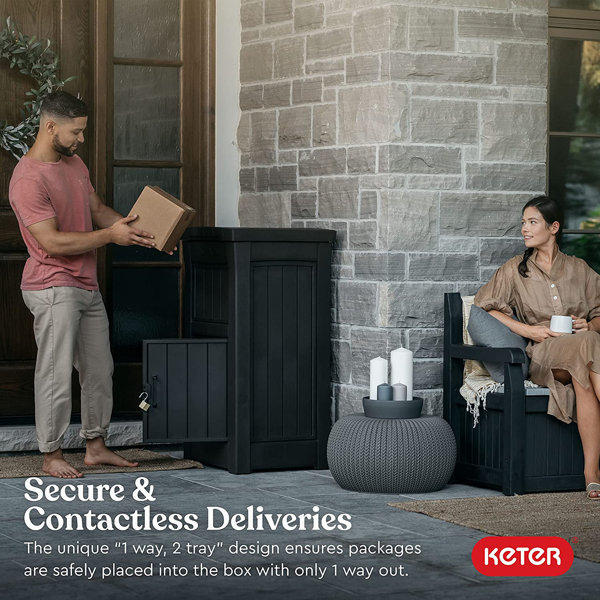 Keter Secure Package Delivery Lockable Box For Porch Or Office with